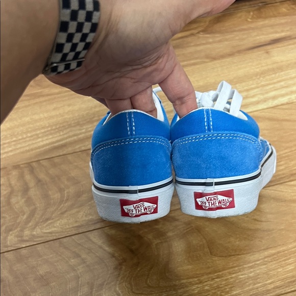 Vans Blue and White Lace-Up Sneakers - Picture 3 of 7